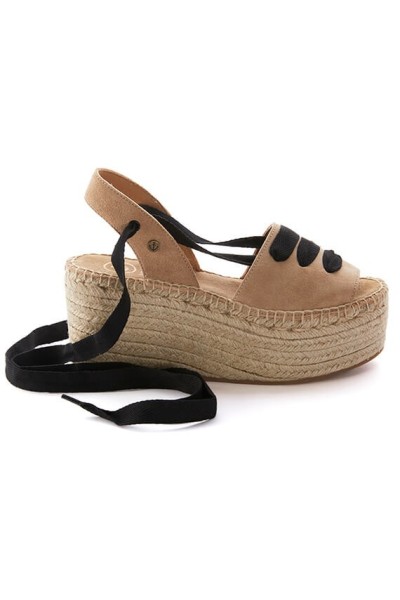 Zoe Nude | Nude Espadrilles With Platform