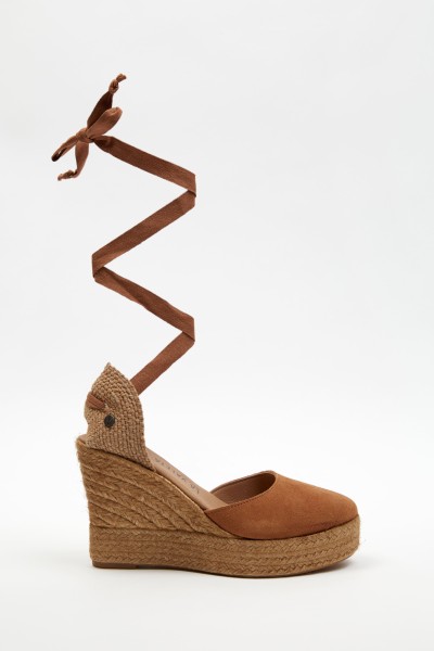 Charlene Brandy | Leather Espadrilles Wedge