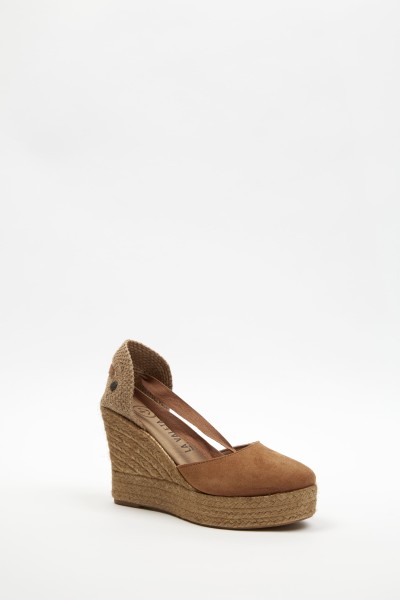 Charlene Brandy | Leather Espadrilles Wedge