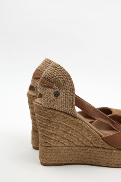 Charlene Brandy | Leather Espadrilles Wedge