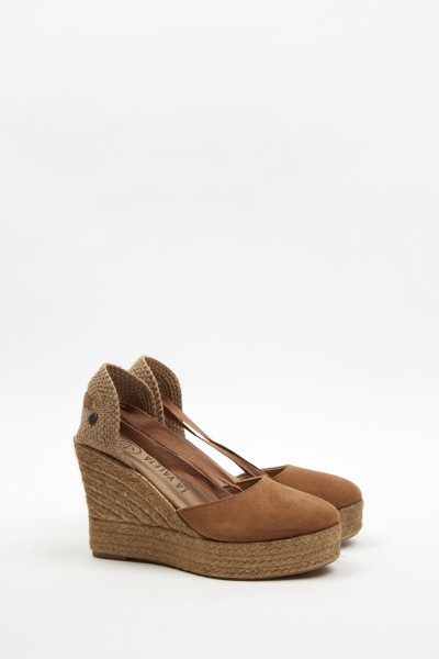 Charlene Brandy | Leather Espadrilles Wedge