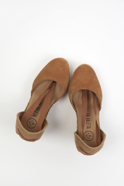 Charlene Brandy | Leather Espadrilles Wedge