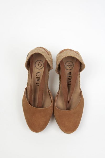 Charlene Brandy | Leather Espadrilles Wedge