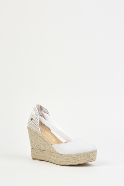 Charlene Blanco | White Wedge Espadrilles