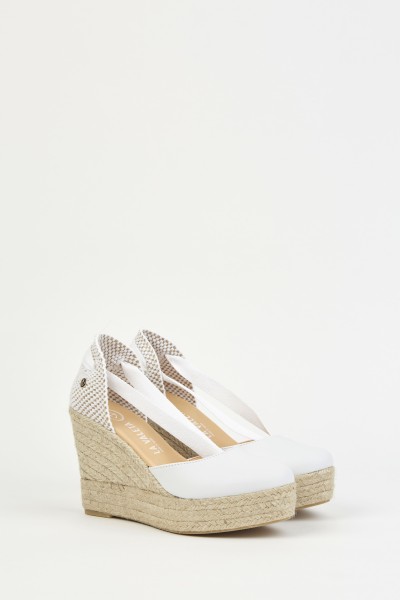 Charlene Blanco | White Wedge Espadrilles