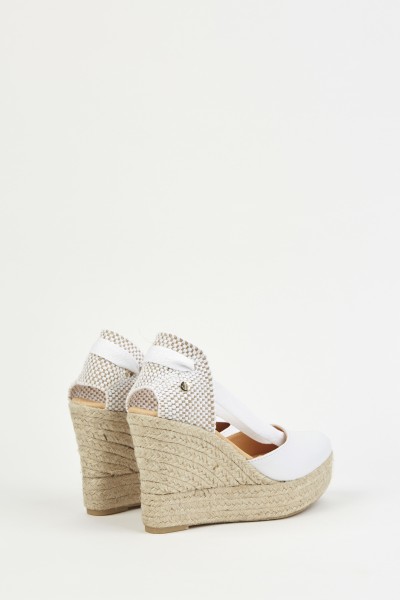 Charlene Blanco | White Wedge Espadrilles