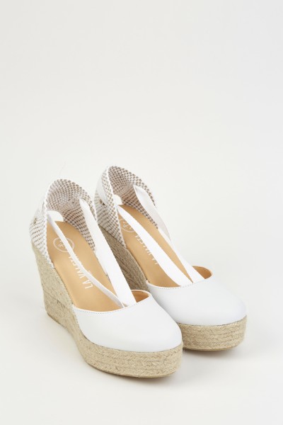 Charlene Blanco | White Wedge Espadrilles