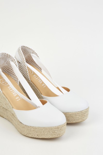 Charlene Blanco | White Wedge Espadrilles