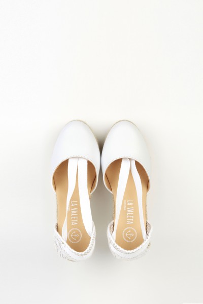 Charlene Blanco | White Wedge Espadrilles