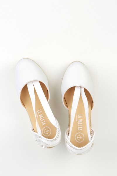 Charlene Blanco | White Wedge Espadrilles