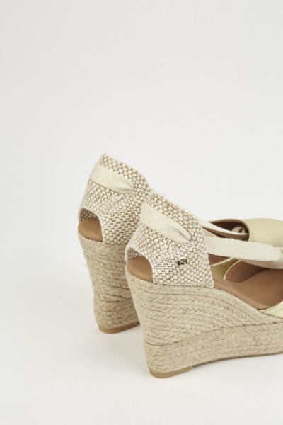 Charlene Oro | Gold Wedge Espadrilles