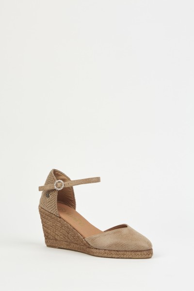 Leticia Taupe| Women's Espadrilles with Medium Wedge