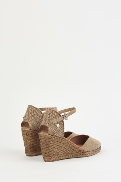 Leticia Taupe| Women's Espadrilles with Medium Wedge