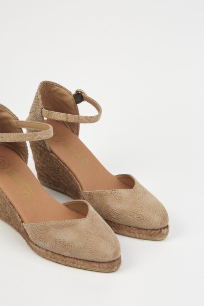 Leticia Taupe| Women's Espadrilles with Medium Wedge