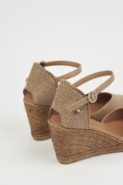 Leticia Taupe| Women's Espadrilles with Medium Wedge