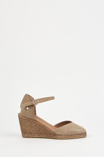 Leticia Taupe| Women's Espadrilles with Medium Wedge