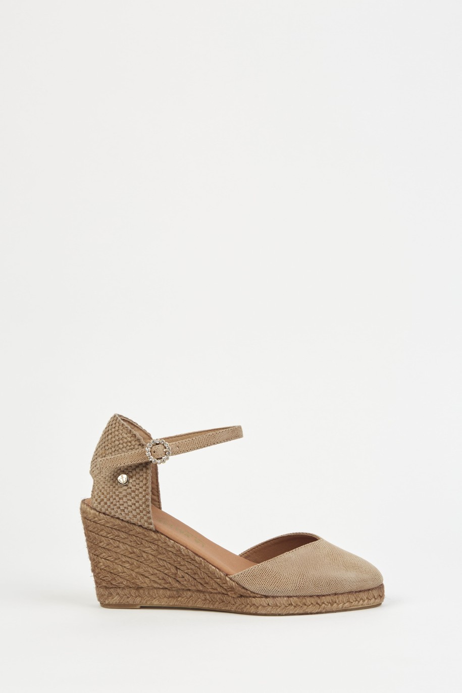 Leticia Taupe| Women's Espadrilles with Medium Wedge