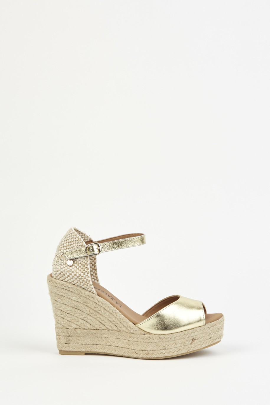 Charlene Peep Toe Oro | Gold Espadrilles For Women