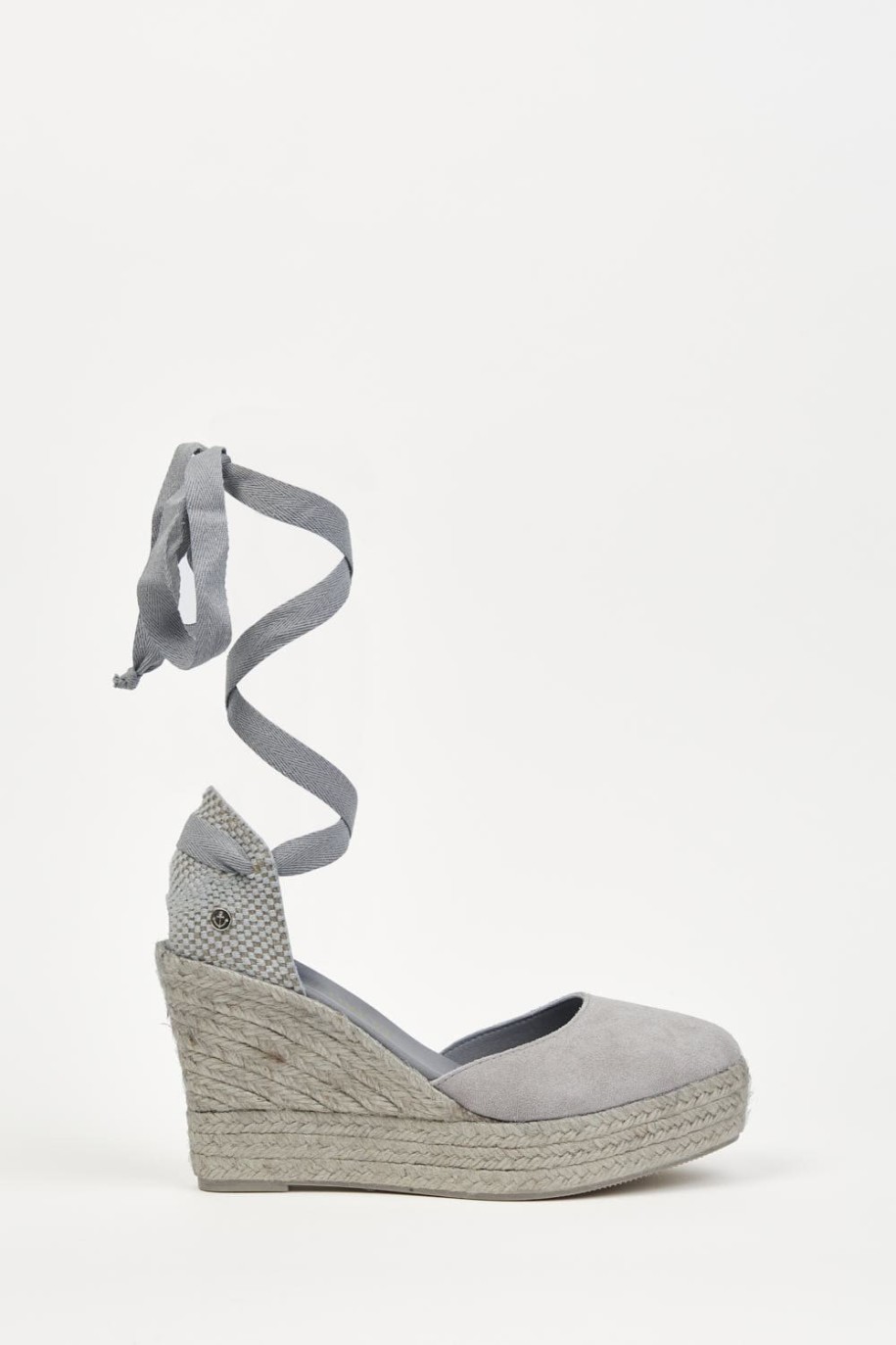 Charlene Gris | Grey Wedge Espadrilles