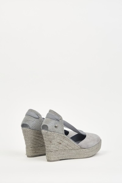 Charlene Gris | Grey Wedge Espadrilles