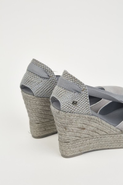 Charlene Gris | Grey Wedge Espadrilles