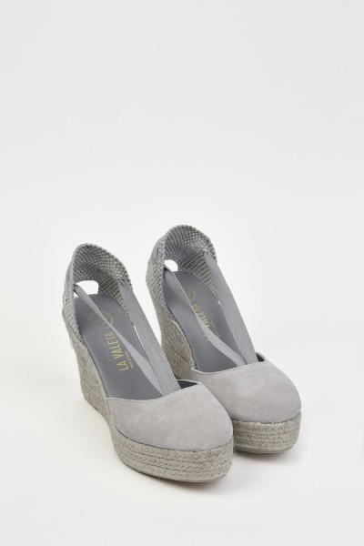 Charlene Gris | Grey Wedge Espadrilles