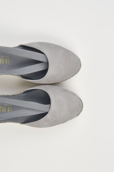 Charlene Gris | Grey Wedge Espadrilles