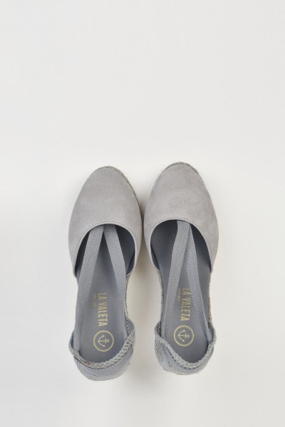 Charlene Gris | Grey Wedge Espadrilles