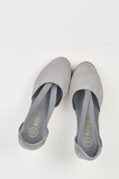 Charlene Gris | Grey Wedge Espadrilles