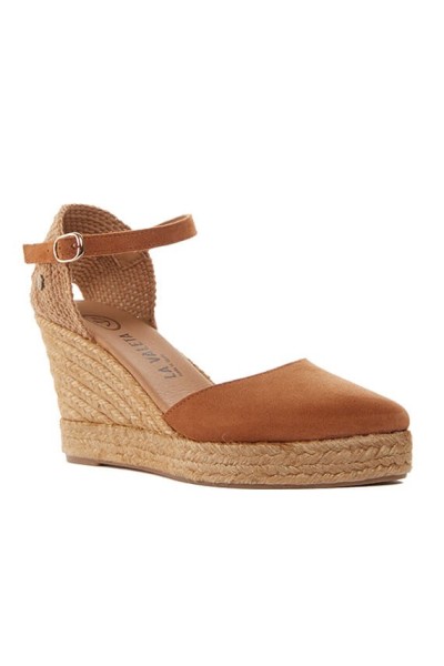 Womens Shoes Heels Wedge sandals LAgence Valetta Leather Espadrille Wedge Sandals 