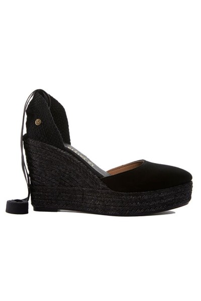 Charlene Negro | High Wedge Espadrilles