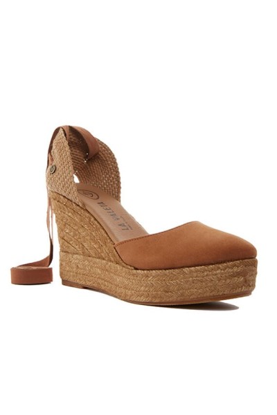 Charlene Brandy | Leather Espadrilles Wedge