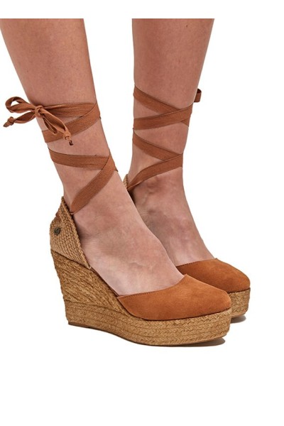 Charlene Brandy | Leather Espadrilles Wedge