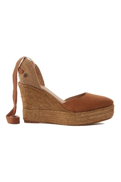 Charlene Brandy | Leather Espadrilles Wedge