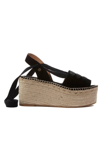 Zoe Negro | Black Platform Espadrille Sandals