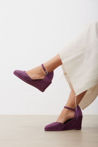 Leticia Morado | Purple Wedge Espadrilles